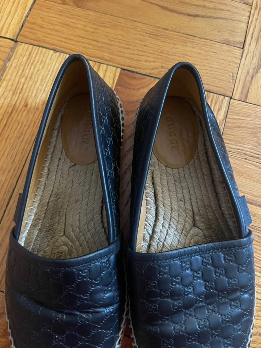 Gucci Microguccissima Monogram Pattern Leather Espadrilles Quiet Luxury - Picture 15 of 16